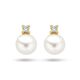 Gouden oorknopjes parel en diamant