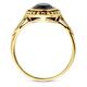 Prachtige geelgouden vintage ring met groot ovaal onyx
