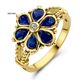 Vintage gouden ring saffieren en briljantje uit de Home Collection van Zilver.nl