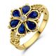 Vintage gouden ring saffieren en briljantje uit de Home Collection van Zilver.nl