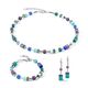 Coeur de Lionsieradenset 2838-0608 GeoCUBE Iconic necklace turquoise lila