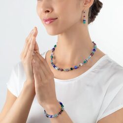 Coeur de Lion armband 2838-30-0608 GeoCUBE Iconic bracelet turquoise lila