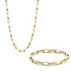 Geelgouden set met grote ankerschakels Home collectie