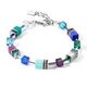 Coeur de Lion armband 2838-30-0608 GeoCUBE Iconic bracelet turquoise lila