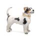 Miniatuur zilveren Jack Russel met emaille