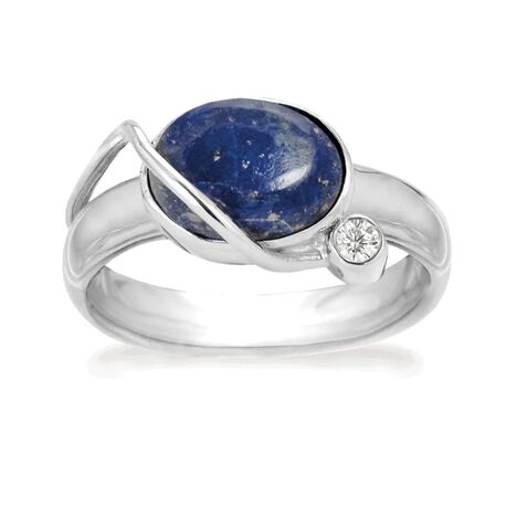 Rabinovich ring Starry Night zilver met lapis lazuli en zirkonia 80003014