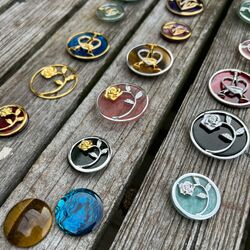 MY iMenso 24 mm insignia Amazonite voor in de mezza medaillons