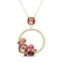 Spark Jewelry vergulde ketting Kaleidoscope roze