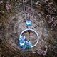 Spark Jewelry zilveren hanger Kaleidoscope blauw