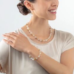 Coeur de Lion armband 3018-30-1416 GeoCUBE Iconic Natrure gold white