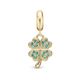 Christina verguld zilveren charm Lucky Clover 623-G323