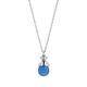 Rabinovich zilveren ketting met hanger Crown Imperial blauw chalcedoon