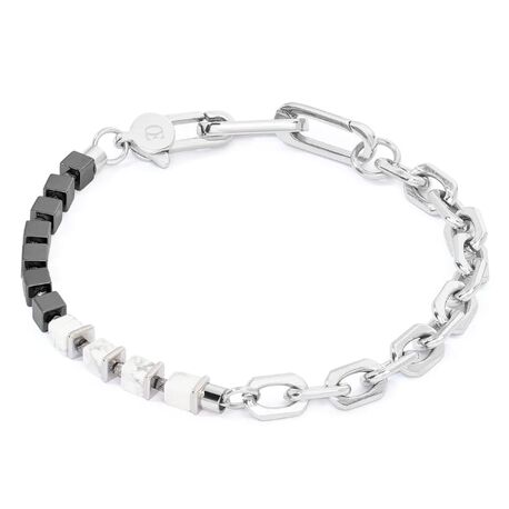 COEUR DE LION armband 0901-30-1400 Fusion Link Chain White met ruwe diamantjes