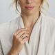 Geelgouden ring met licht groen amethist met diamant