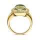 Geelgouden ring met licht groen amethist met diamant