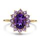 Geelgouden ring met amethisten van 11,5 ct een stijlvol sieraad in luxe ringendoosje