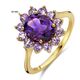 Geelgouden ring met amethisten van 11,5 ct een stijlvol sieraad in luxe ringendoosje