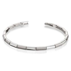 BOCCIA Titanium armband 0387-01 met matte en glanzende schakels