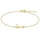 S425 Geelgouden armband 16,5+1+1cm met tekst Love