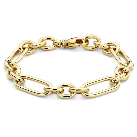 S358 Geelgouden armband 21cm grote schakels