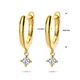 Gouden oorringen met diamant aanhangertjes