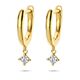 Gouden oorringen met diamant aanhangertjes