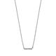 Witgouden collier met 0.04ct. H SI diamant balkje
