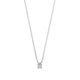 Witgouden collier met 0.05ct. H SI diamant 45cm