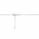 Witgouden collier met 0.05ct. H SI diamant 45cm