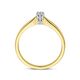 Wit- en geelgouden ring met briljantje