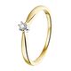 Bicolor gouden ring met briljantje