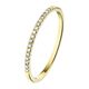 Gouden half alliance ring met diamant
