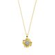 wit en geelgouden bloemhangertje met diamant
