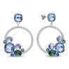 Spark Jewelry zilveren oorbellen Kaleidoscope blauw