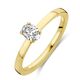 18 krt geelgouden ring met 0.30ct. G vs2 diamant