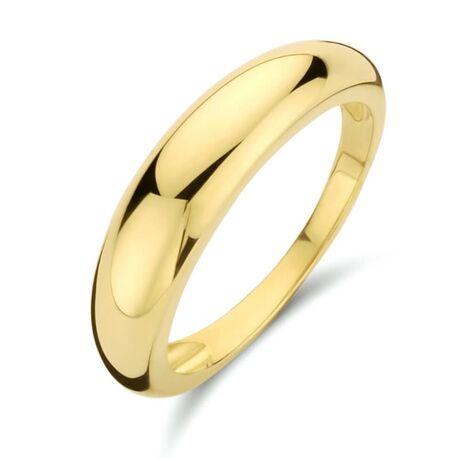 Gladde geelgouden ring 5 mm breed