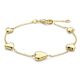 Geelgouden armband 17+2cm met hartjes