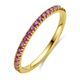 Geelgouden ring met geboortestenen half alliance