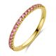 Geelgouden ring met geboortestenen half alliance
