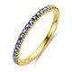 Geelgouden ring met geboortestenen half alliance