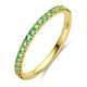 Geelgouden ring met geboortestenen half alliance