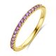 Geelgouden ring met geboortestenen half alliance