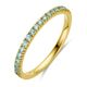 Geelgouden ring met geboortestenen half alliance