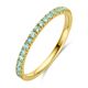 Geelgouden ring met geboortestenen half alliance