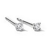 Witgouden oorknopjes met diamant 0,1 ct