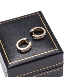 Geelgouden creolen bezet met briljanten