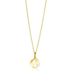 Zinzi Gold 14k hanger wereldbol ZGH474