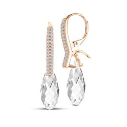 Carezza rosévergulde oorhangers Double zirkonia MY iMenso