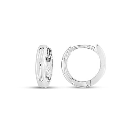 MY iMenso Creoli zilveren oorringen Mezzo Dritto 12 mm 1200680