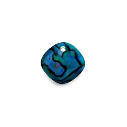 Carezza Quadrati single stone Abalone in blue resin 12 mm MY iMenso